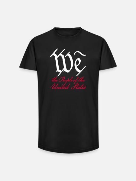 Nous, le Peuple, 2 (sombre) - T-shirt coupe longue homme - noir