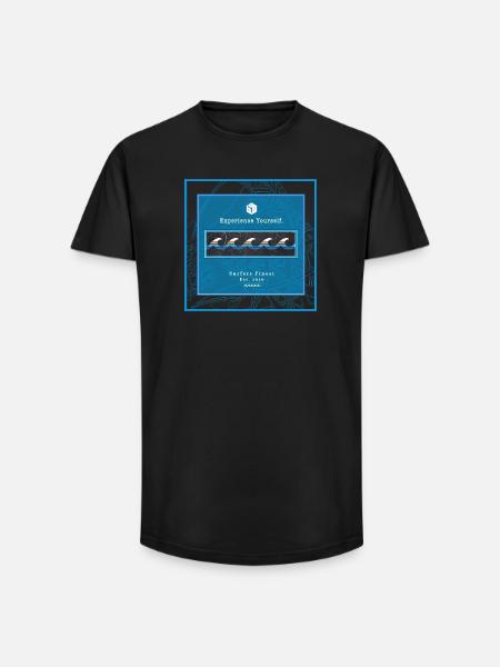 Surf Design Waves Logo Polynesian - Long Fit Men's T-Shirt - black