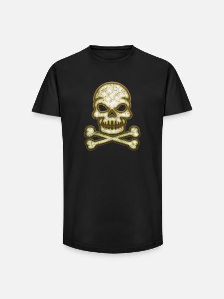 Decorative Skull Skull - Long Fit Men's T-Shirt - black
