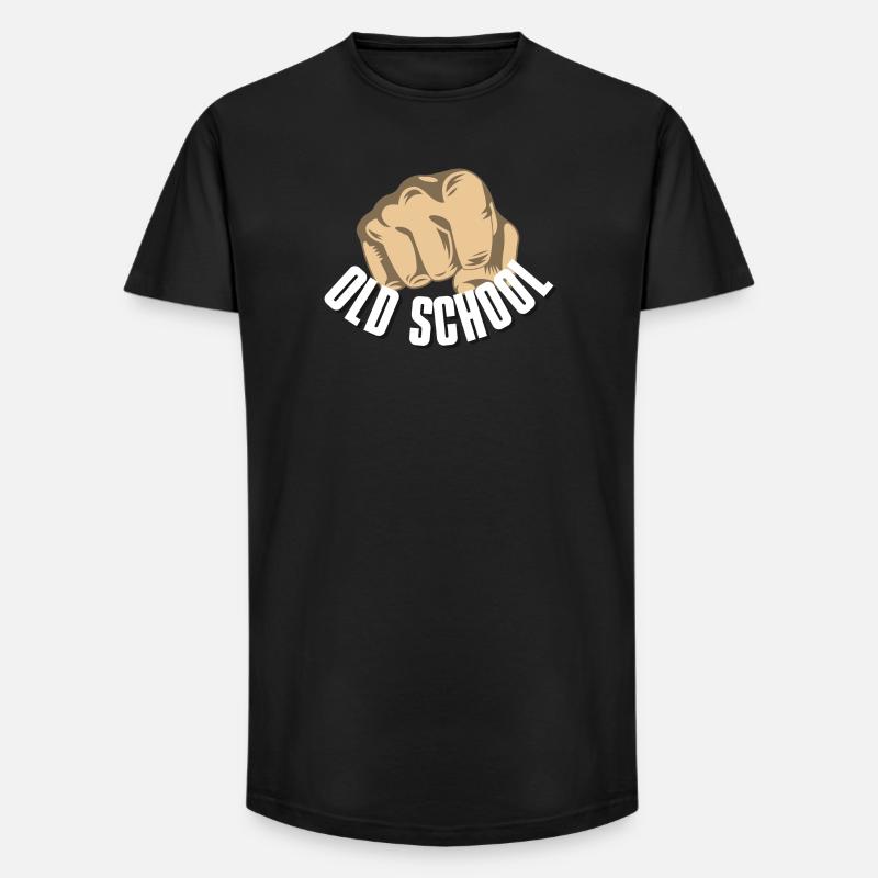 Oldschool Faust - Long Fit Männer T-Shirt - Schwarz