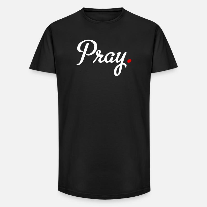 beten - Long Fit Männer T-Shirt - Schwarz
