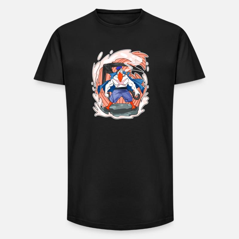 Gull - Long Fit Men's T-Shirt - black
