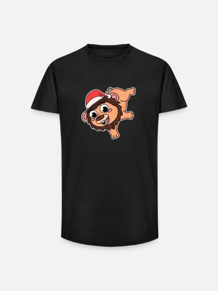 Leo Christmas - Long Fit Men's T-Shirt - black
