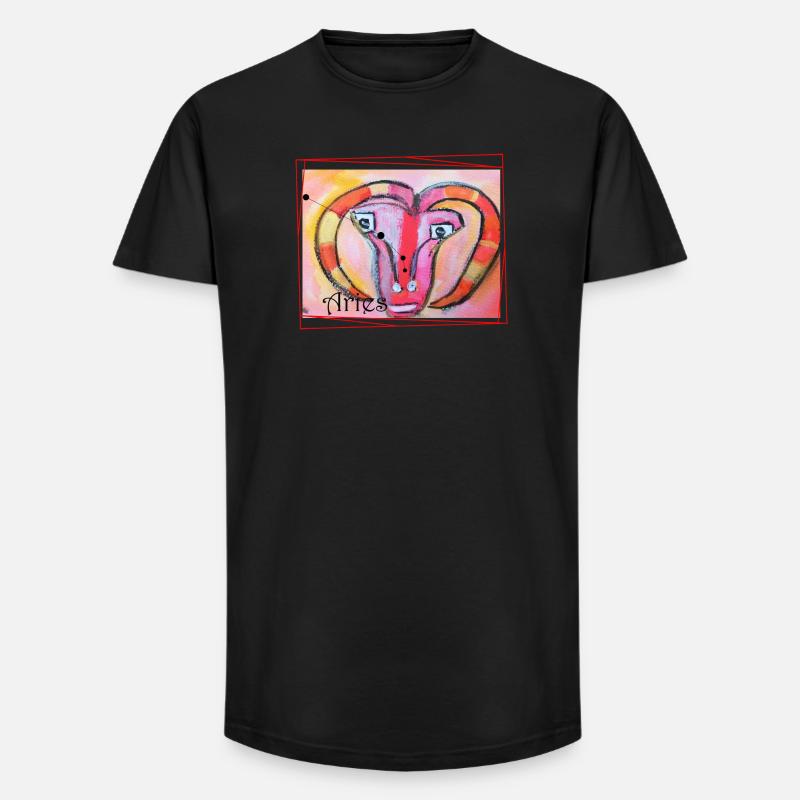 Widder Regenbogen Himmlische Kunst - Long Fit Männer T-Shirt - Schwarz