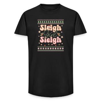 Ugly Christmas Sweater - Long Fit Men's T-Shirt - black - Front - AI Model Male 185 light (185cm)