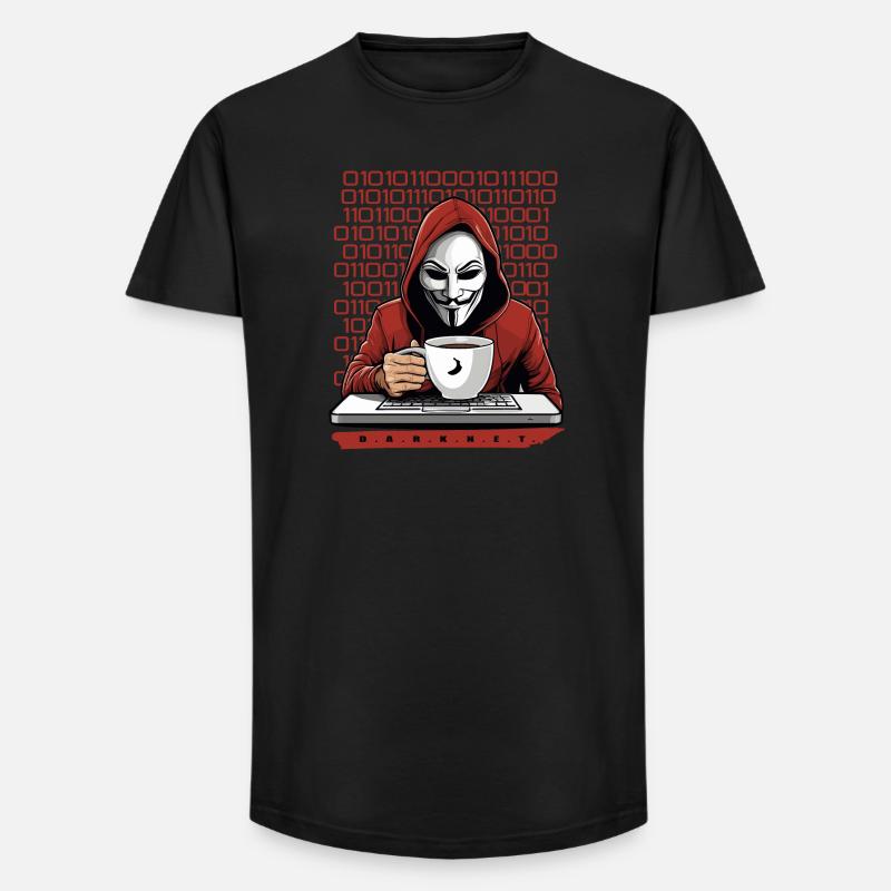 Anonymous Hacker - Long Fit Men's T-Shirt - black