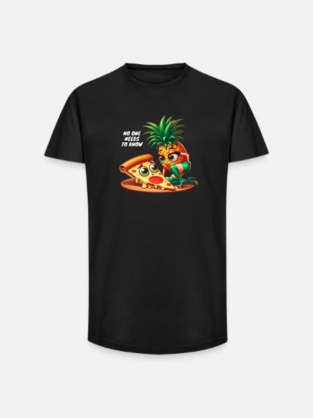 Pizza Hawaï - T-shirt coupe longue homme - noir