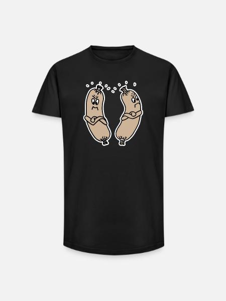 beleidigte Leberwurst - Long Fit Männer T-Shirt - Schwarz