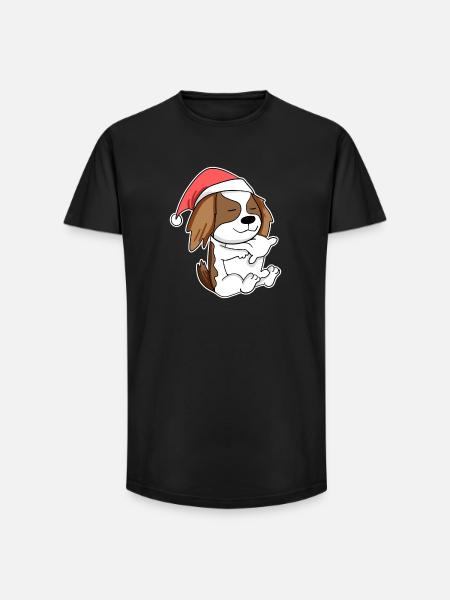 Cavalier King Charles Spaniel Hund Tier - Long Fit Männer T-Shirt - Schwarz