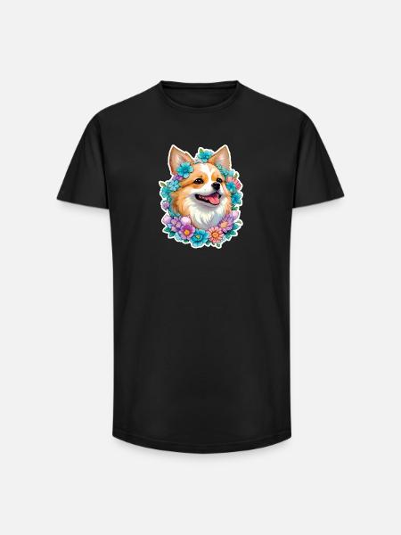 Pomeranian Zwergspitz - Long Fit Men's T-Shirt - black