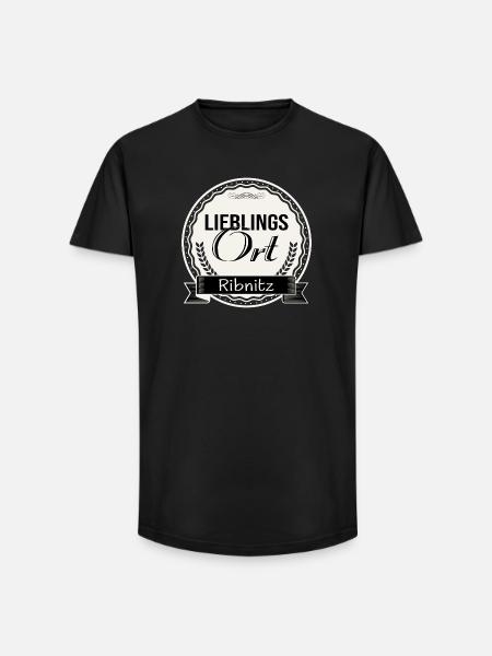 Lieblingsort Ribnitz - Long Fit Männer T-Shirt - Schwarz