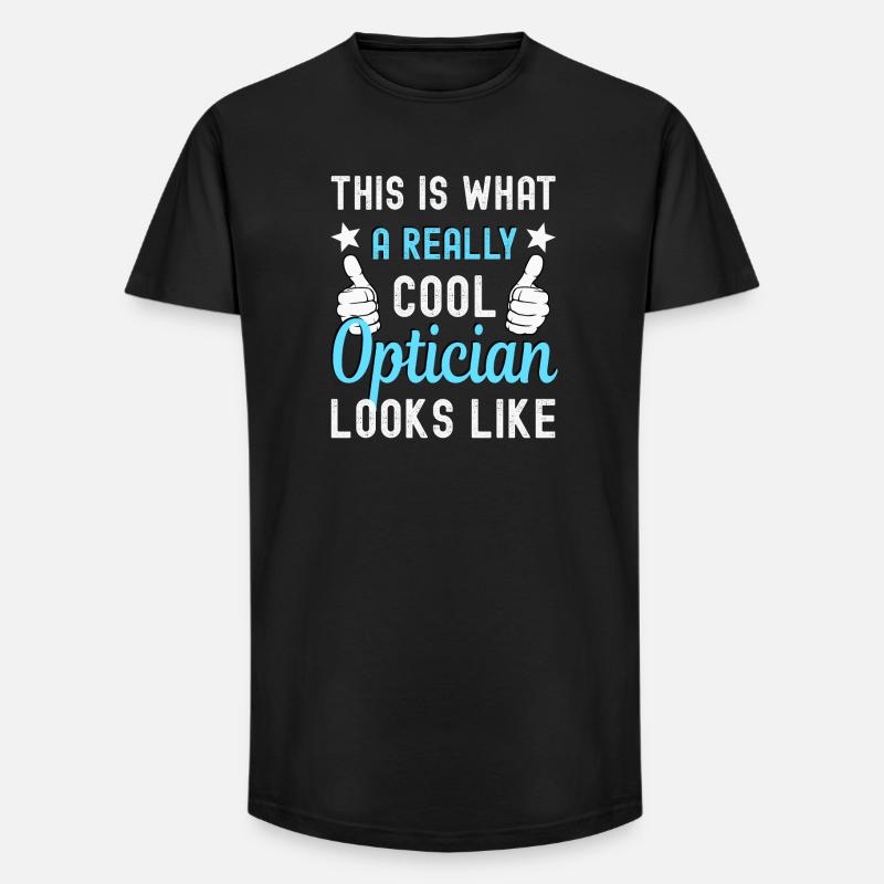 Optiker Optikerin - Long Fit Männer T-Shirt - Schwarz