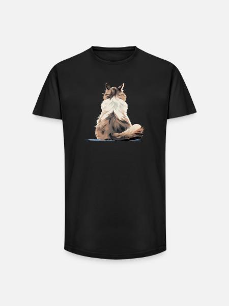 Poupée de chiffon - T-shirt coupe longue homme - noir