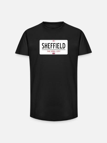 Sheffield town sign - Long Fit Men's T-Shirt - black