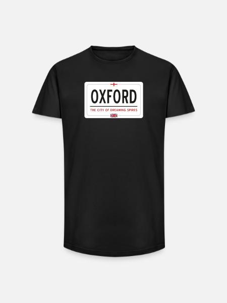 Oxford town sign - Long Fit Men's T-Shirt - black