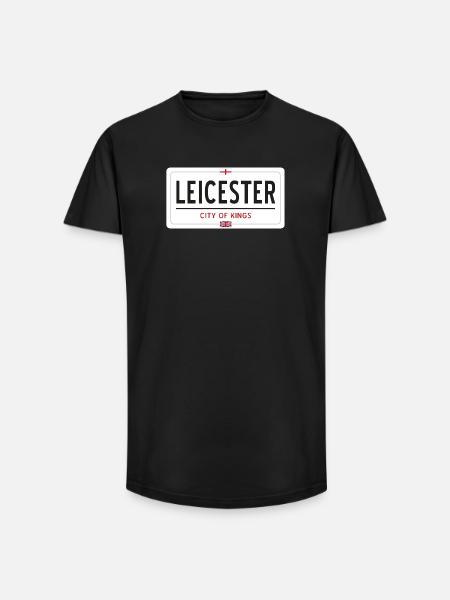 Leicester town sign - Long Fit Men's T-Shirt - black