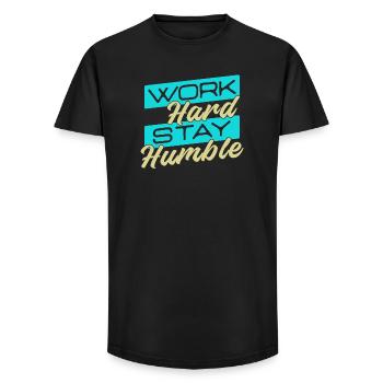 Employé Emploi Travail Carrière Travailleur Profession - T-shirt coupe longue homme - noir - Devant - AI Model Male 185 light (185cm)