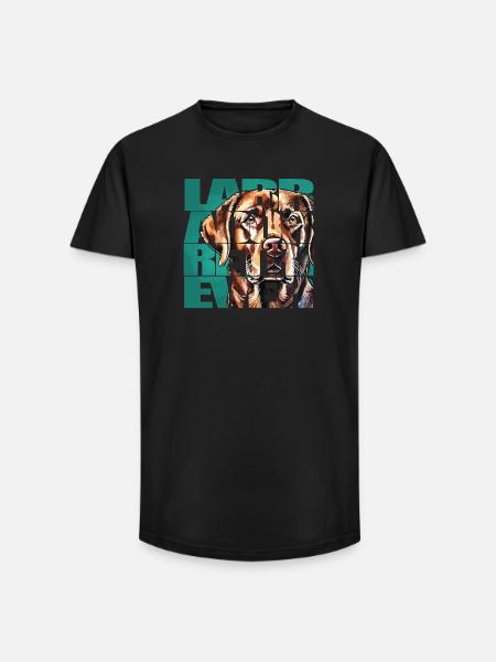Labrador Retriever Portrait - Long Fit Men's T-Shirt - black