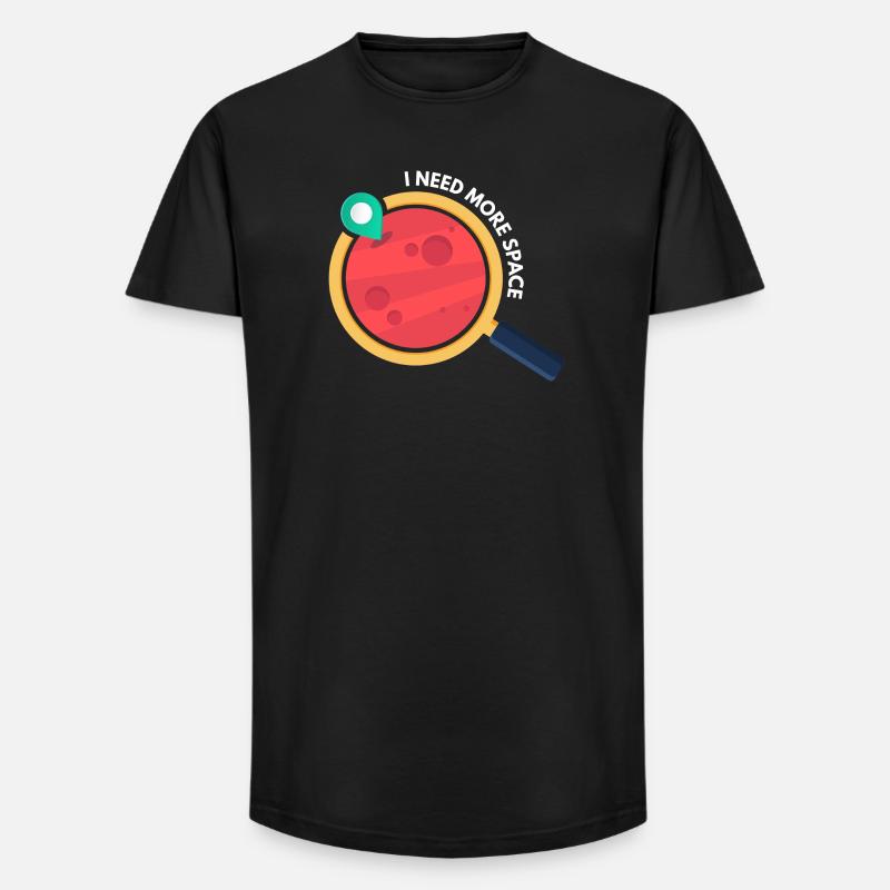 I need more space - Long Fit Männer T-Shirt - Schwarz