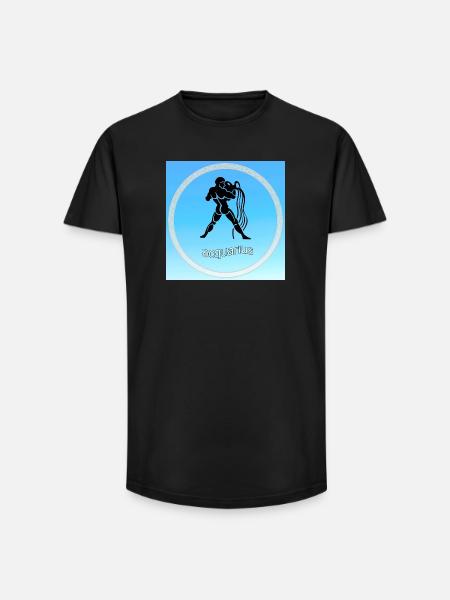 acquarius - Long Fit Men's T-Shirt - black