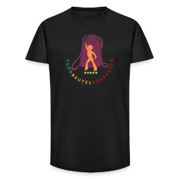 Turnbeutelvergesser 2 - Long Fit Männer T-Shirt - Schwarz - Vorne - AI Model Male 185 light (185cm)