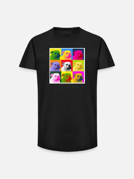 A bulldog - Long Fit Men's T-Shirt - black