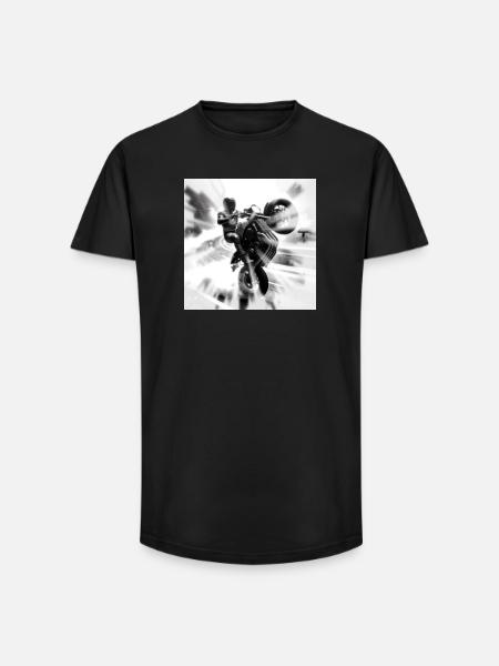 The Biker's Willing - Long Fit Men's T-Shirt - black