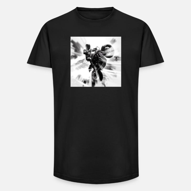 Der Biker ist willig - Long Fit Männer T-Shirt - Schwarz