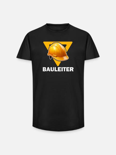 Baustellenleiter Bauhelm - Long Fit Männer T-Shirt - Schwarz