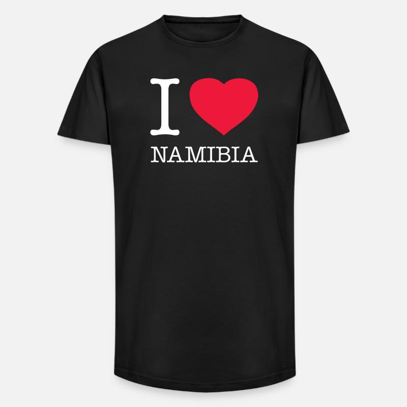 I LOVE NAMIBIA - Long Fit Männer T-Shirt - Schwarz