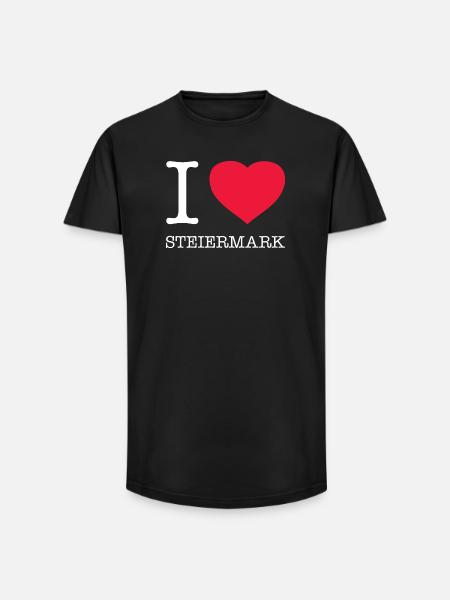 I LOVE STYRIA - Long Fit Men's T-Shirt - black