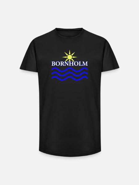 BORNHOLM-Sun Water - Long Fit Men's T-Shirt - black