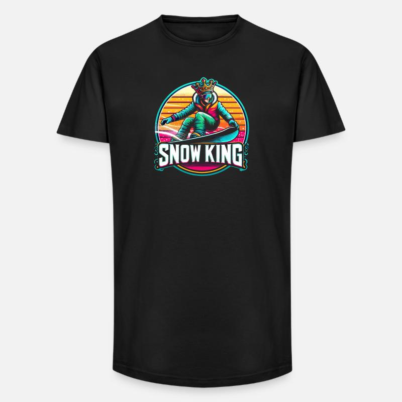 Conception du snowboard Snow King - T-shirt coupe longue homme - noir