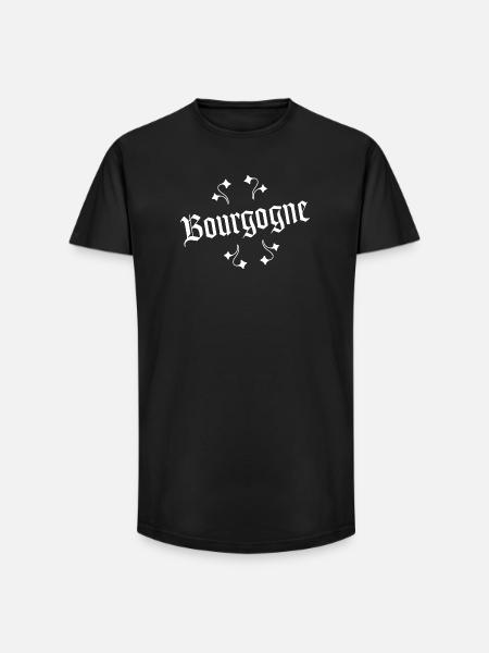 BOURGOGNE Burgundy - Long Fit Men's T-Shirt - black