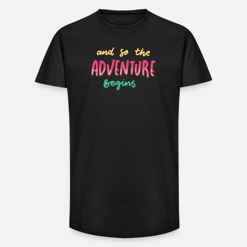Das Abenteuer kann beginnen - Long Fit Männer T-Shirt - Schwarz