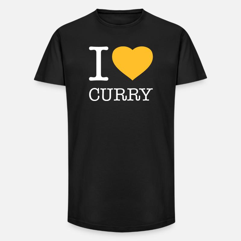 I LOVE CURRY - Long Fit Männer T-Shirt - Schwarz