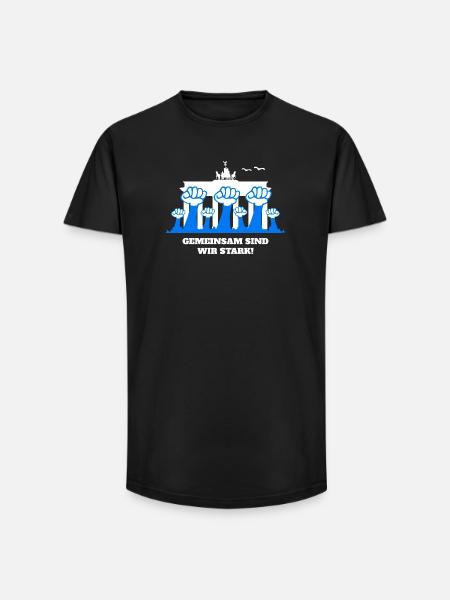 Together we are strong - Long Fit Men's T-Shirt - black