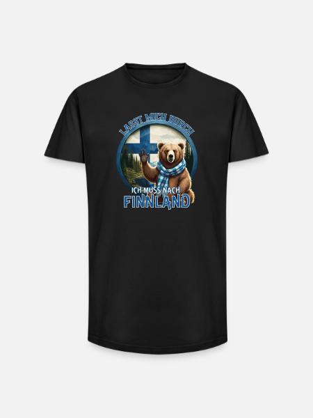 Finnland - Lasst mich Durch - Long Fit Männer T-Shirt - Schwarz