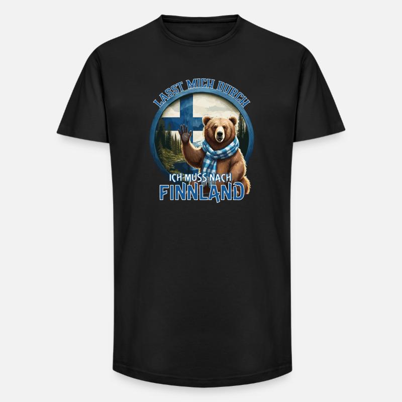 Finnland - Lasst mich Durch - Long Fit Männer T-Shirt - Schwarz