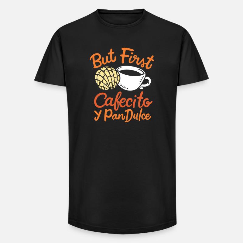 Conchas Cafecito Mexikaner Spanier - Long Fit Männer T-Shirt - Schwarz