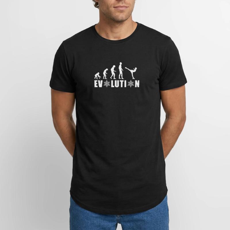 EVOLUTION EISKUNSTLAUF WINTER SCHNEE Long Fit Männer T-Shirt