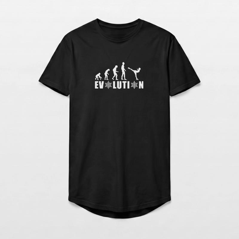 EVOLUTION EISKUNSTLAUF WINTER SCHNEE Long Fit Männer T-Shirt