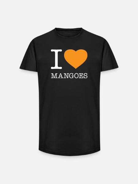 I LOVE MANGOES Mangos - Long Fit Men's T-Shirt - black