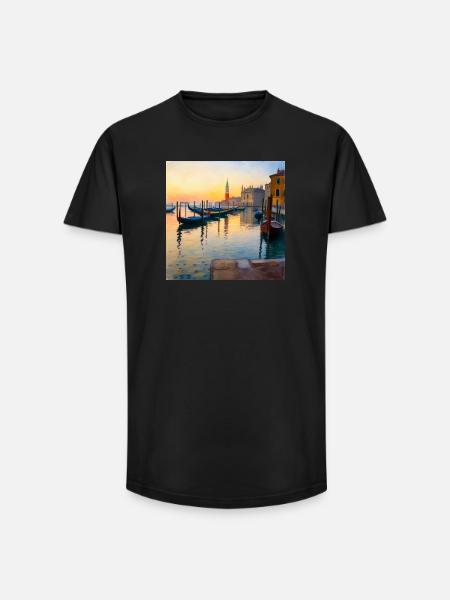 Venedig - Long Fit Männer T-Shirt - Schwarz