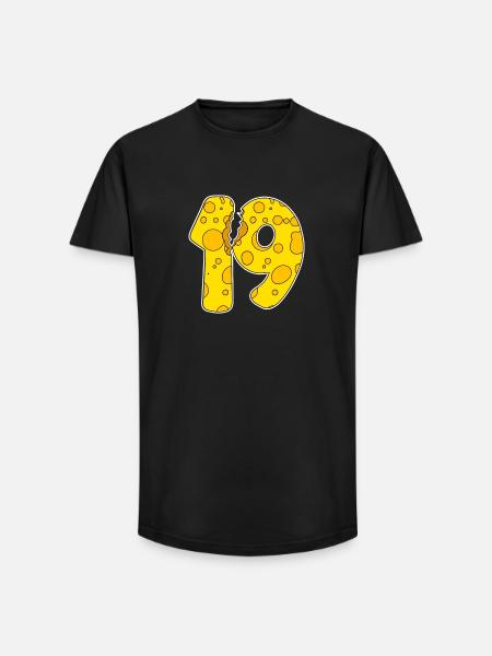 19 Year Old Funny Cheese - Long Fit Men's T-Shirt - black