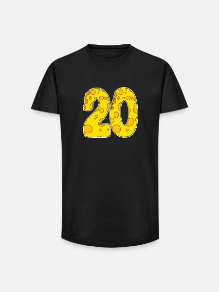 20 ans de fromage Lustig - T-shirt coupe longue homme - noir