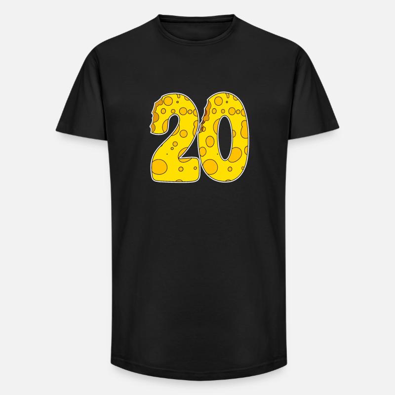 20 ans de fromage Lustig - T-shirt coupe longue homme - noir