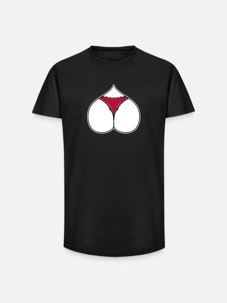 Ass Heart Love - Long Fit Men's T-Shirt - black