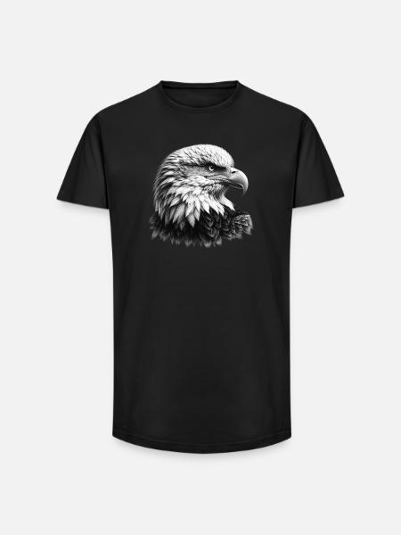 Bald Eagle - Long Fit Men's T-Shirt - black