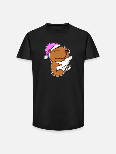 Capybara Capybara Træt Pude Slap af - Long fit herre T-shirt - sort
